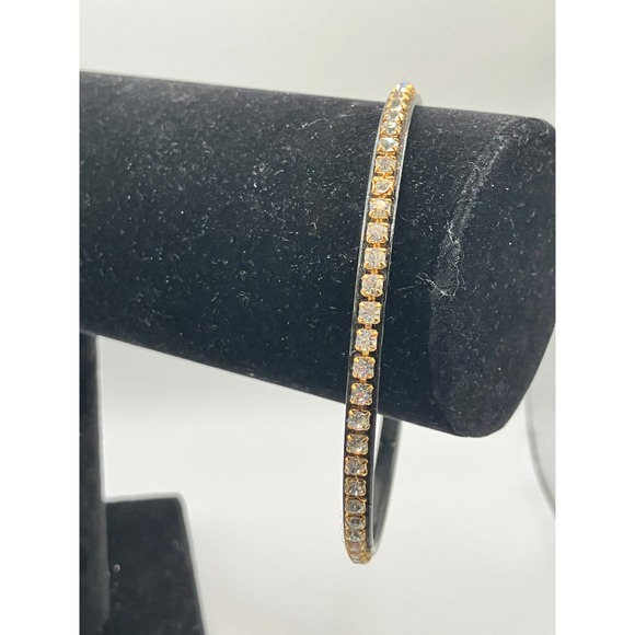 Rhinestone Tennis with Black Bangle Bracelet! - Picture 3 of 7